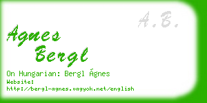 agnes bergl business card